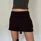 Y2K Black Knit Skirt with PomPoms