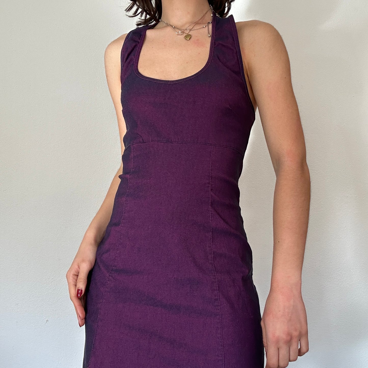 Y2K Halterneck Purple Dress