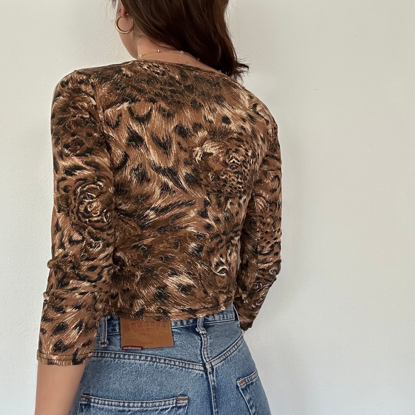 Y2K Vintage Leopard Print Shirt