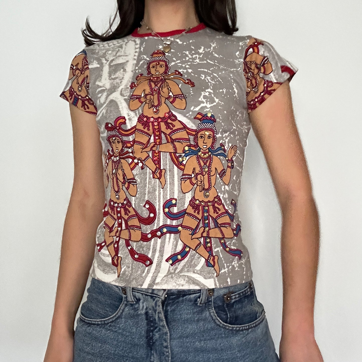 Y2K Vintage Deadstock Hindu Art Print Tshirt