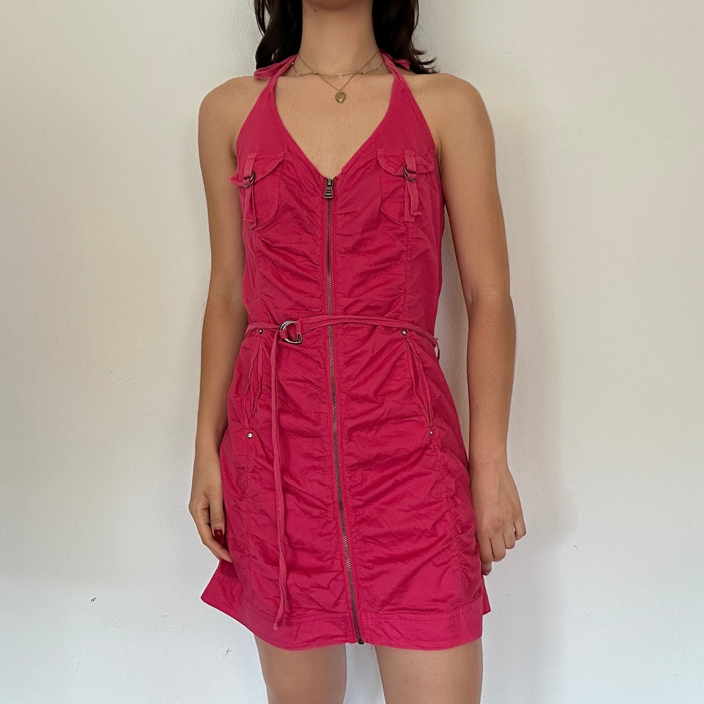 Vintage Y2K Hot Pink Mini Dress