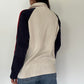 Y2K White Zippered Knit Cardigan by “Lee”