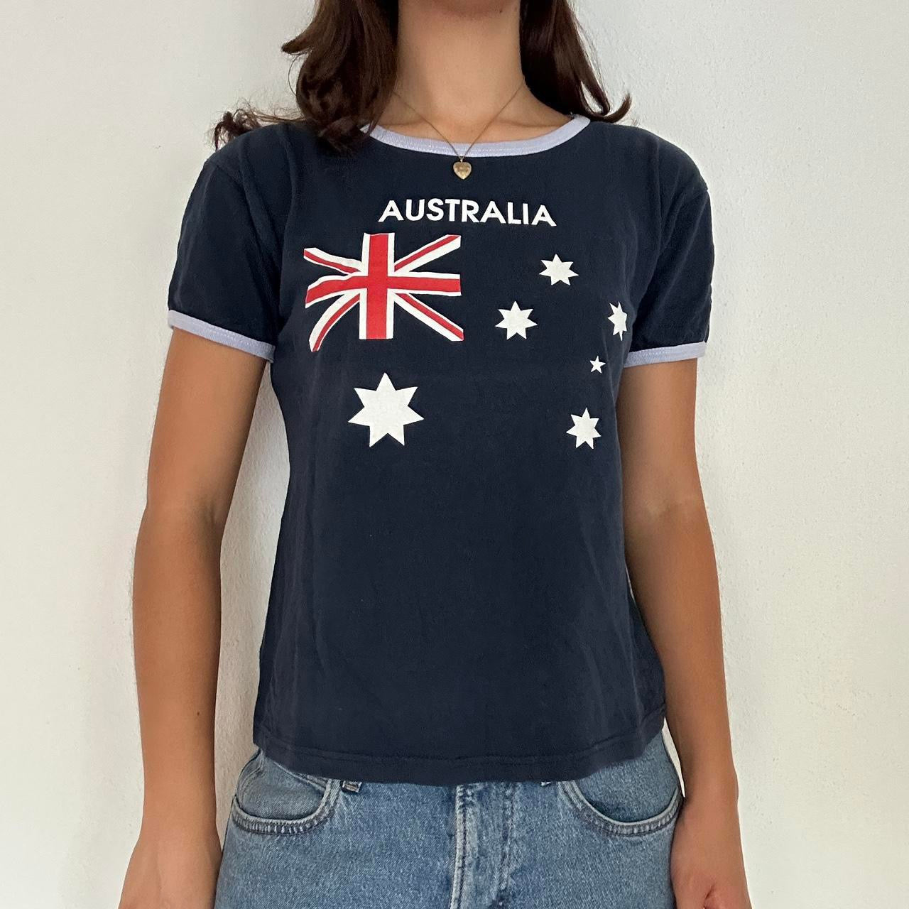 Y2K Vintage Australia Country Flag Tshirt 🇦🇺