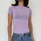 Y2K Vintage Lilac Backless Shirt