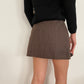 Y2K Brown Skirt with Pockets