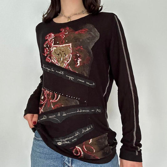 Y2K Funky Abstract Pattern Shirt