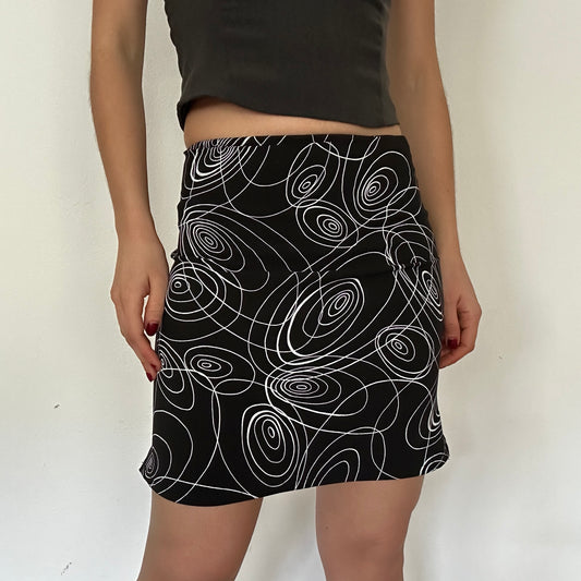 Y2K Patterned Mini Skirt