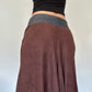 Vintage Lace Up Maxi Skirt