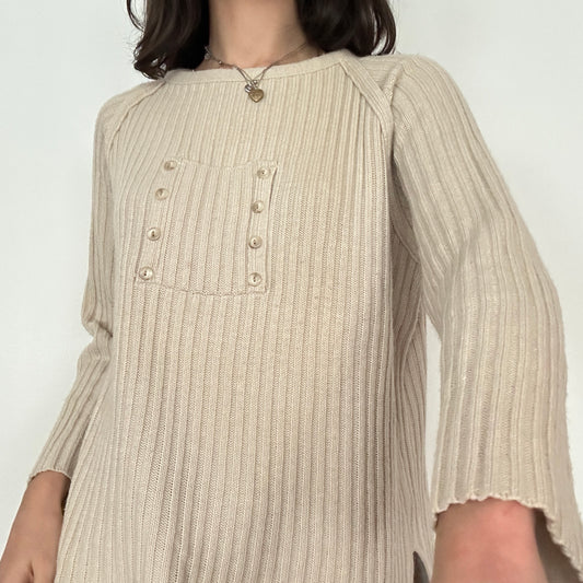 Y2K Knit Top with Pocket Detail