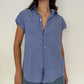 Vintage Button up Blue Shirt