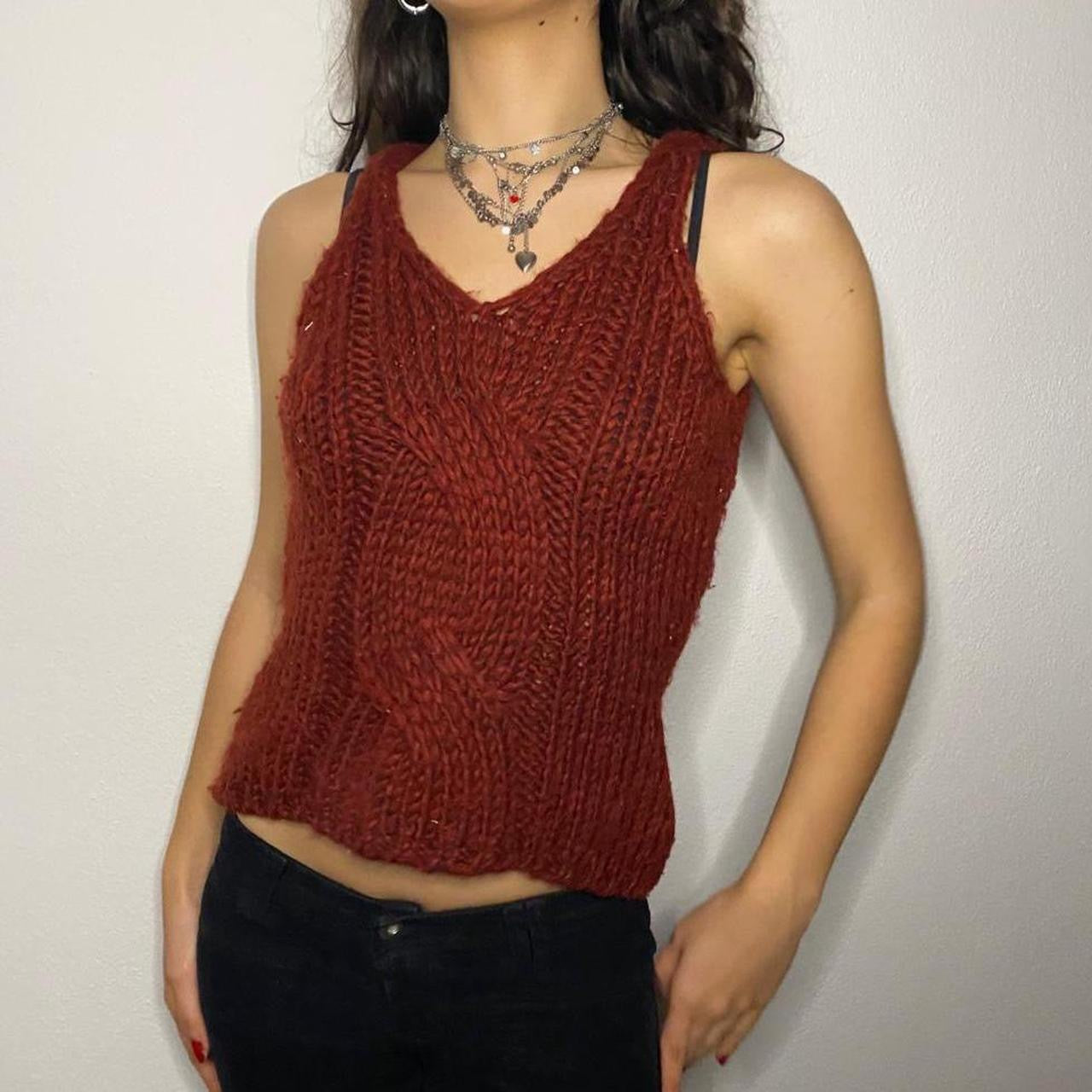 Vintage Knit Vest Top 🧶🍁