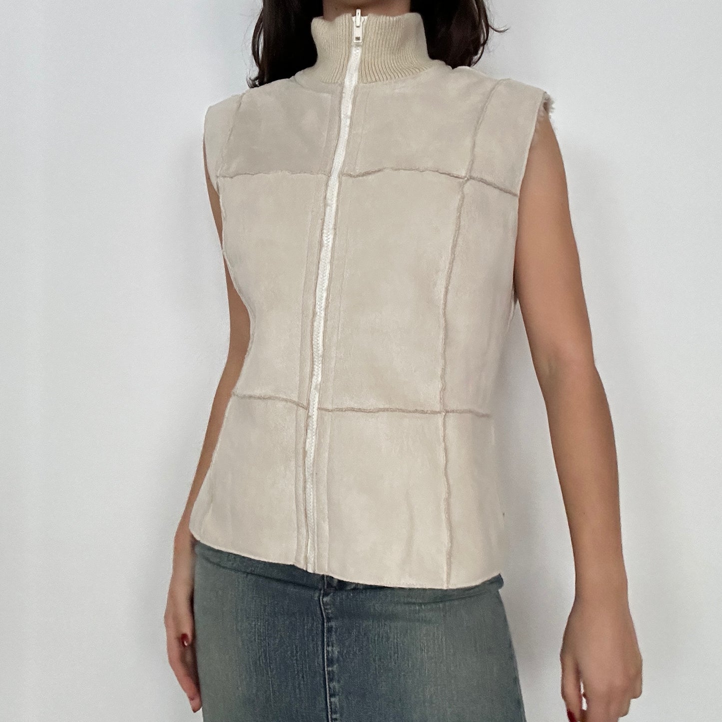 Y2K Vintage Fleece Zip up Vest