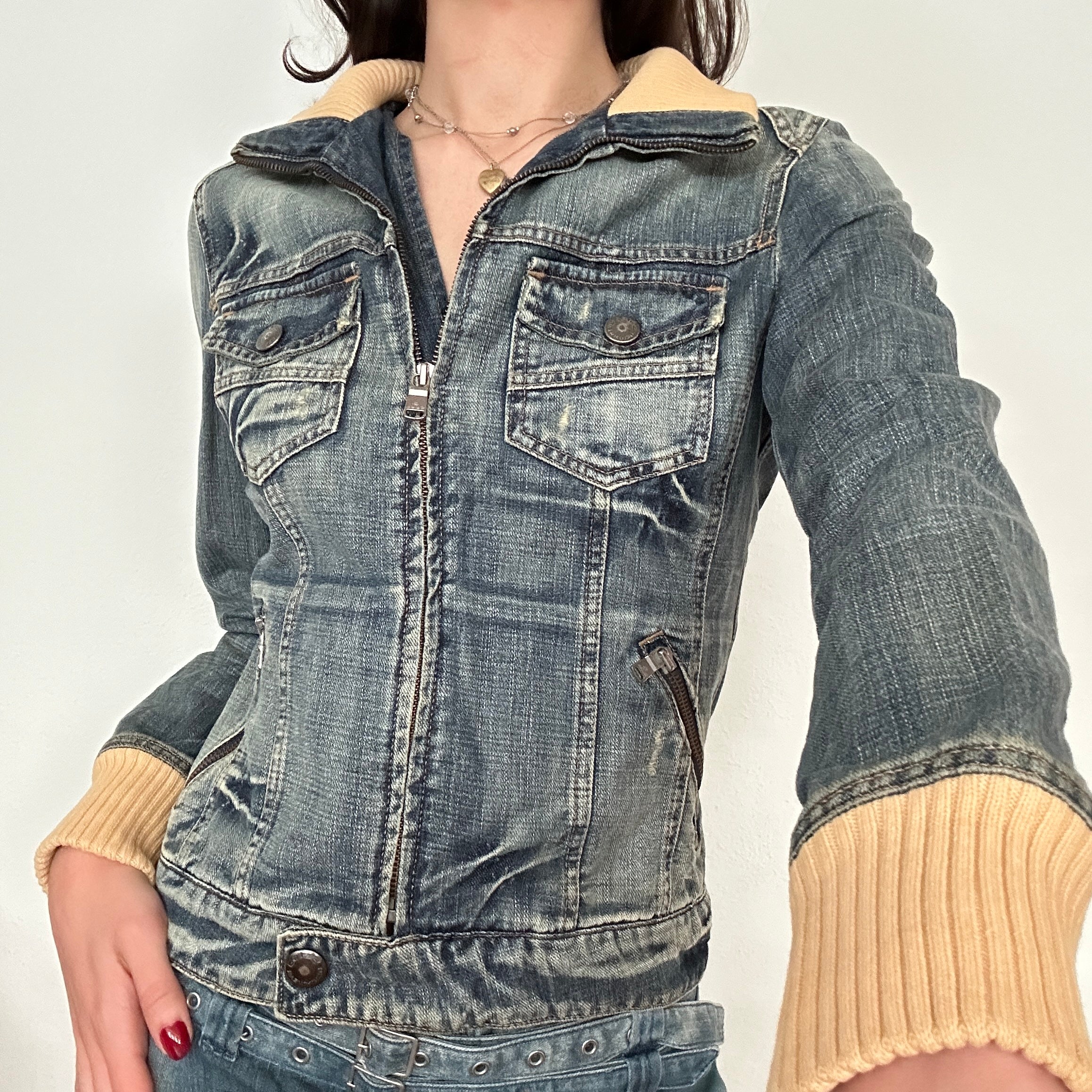 Y2K Vintage Denim Jacket 📚🍁 – ritaxxsara