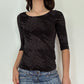 Y2K Vintage Glittery Black Shirt 🖤