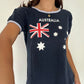 Y2K Vintage Australia Country Flag Tshirt 🇦🇺