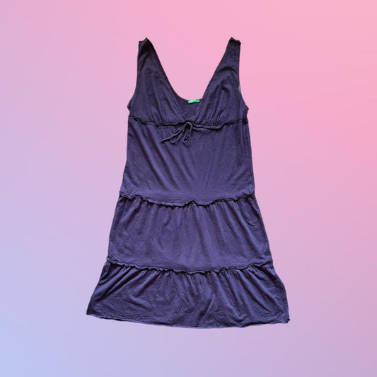 Vintage Y2K Layered Slip Midi Dress 💜