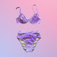 Y2K Deadstock Retro Purple Bikini Set