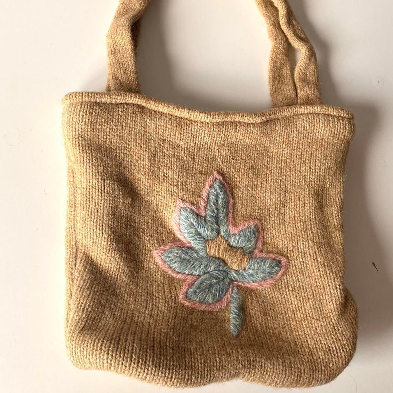 Y2K Cottagecore Flower Knit Hand bag