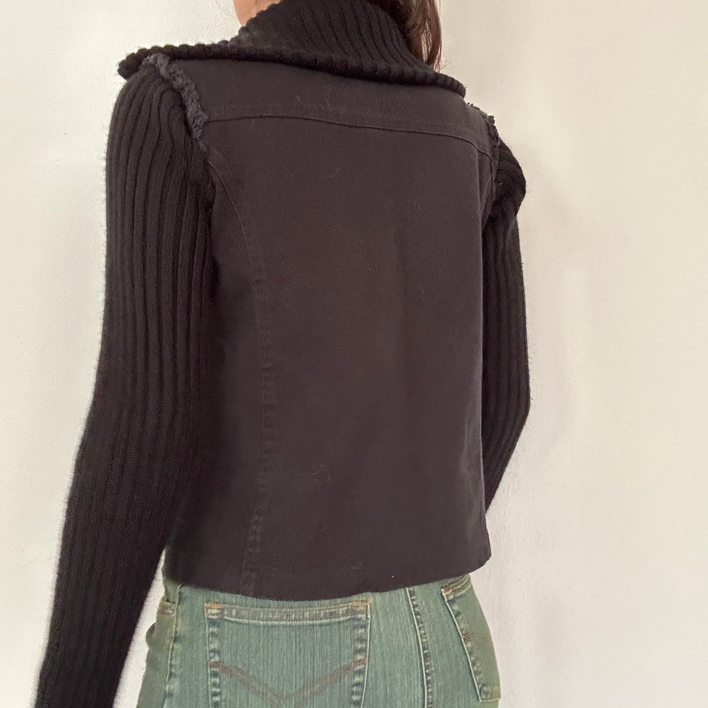 Y2K Vintage Denim + Knit Jacket