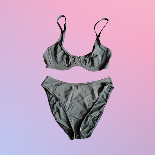 Y2K Deadstock Grey Bikini Set