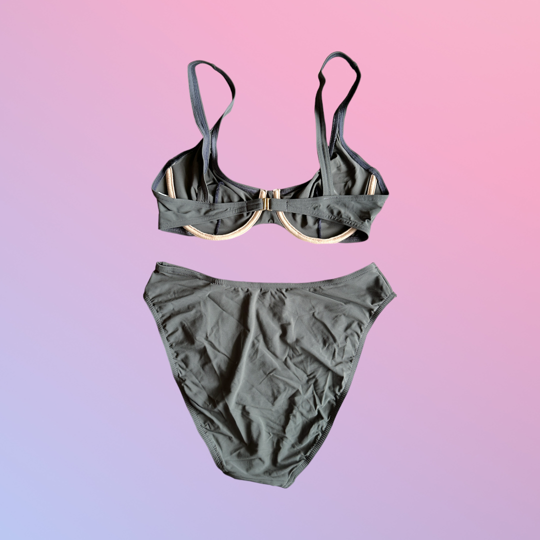 Y2K Deadstock Grey Bikini Set