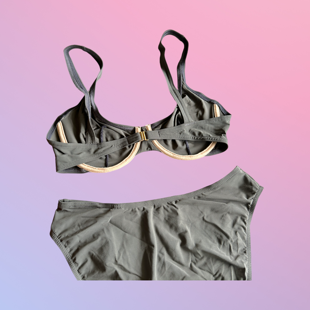 Y2K Deadstock Grey Bikini Set