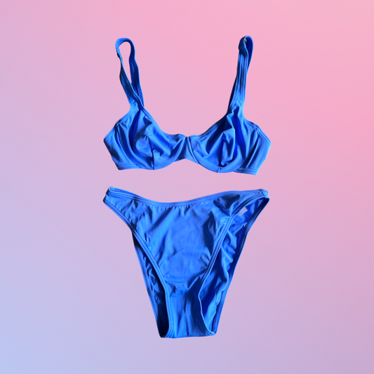 Y2K Deadstock Blue Bikini Set