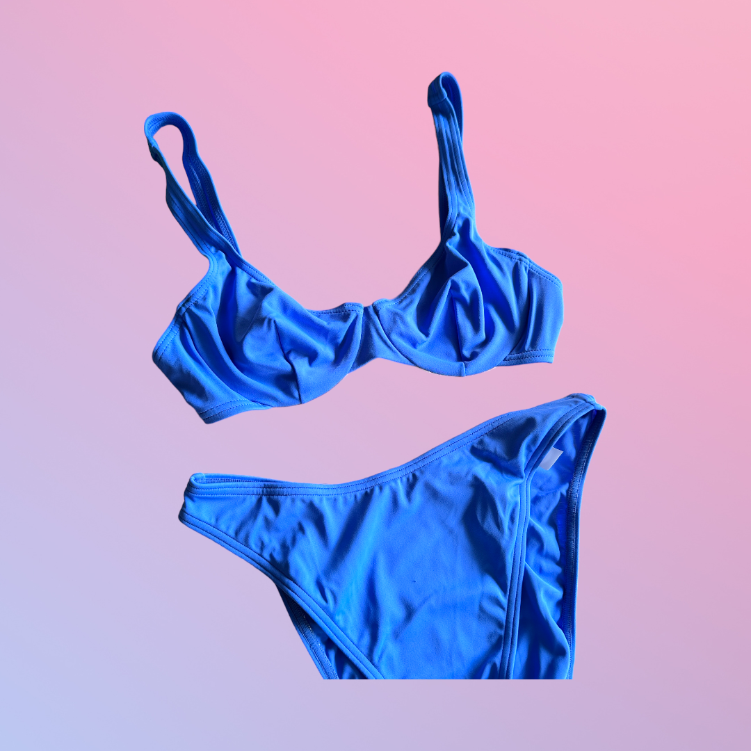 Y2K Deadstock Blue Bikini Set