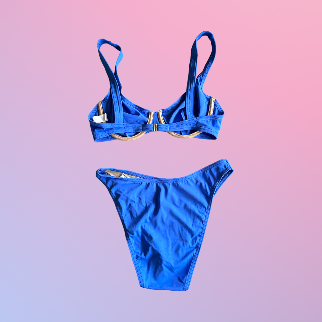 Y2K Deadstock Blue Bikini Set