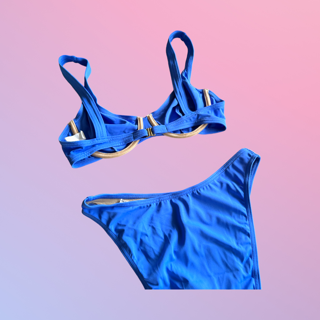 Y2K Deadstock Blue Bikini Set