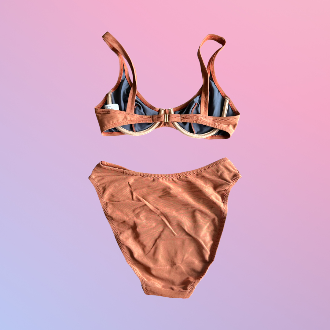 Y2K Deadstock Orange Bikini Set