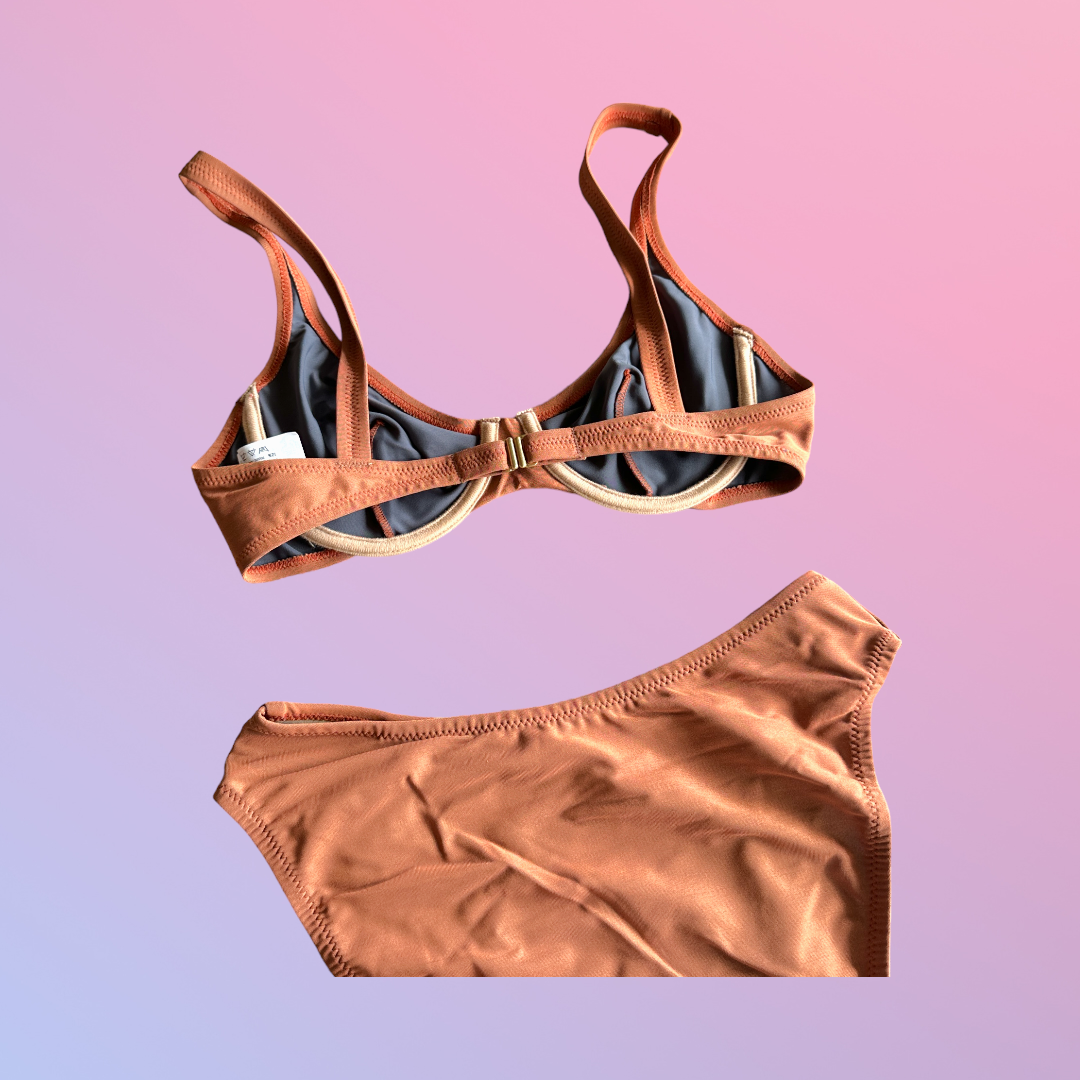 Y2K Deadstock Orange Bikini Set