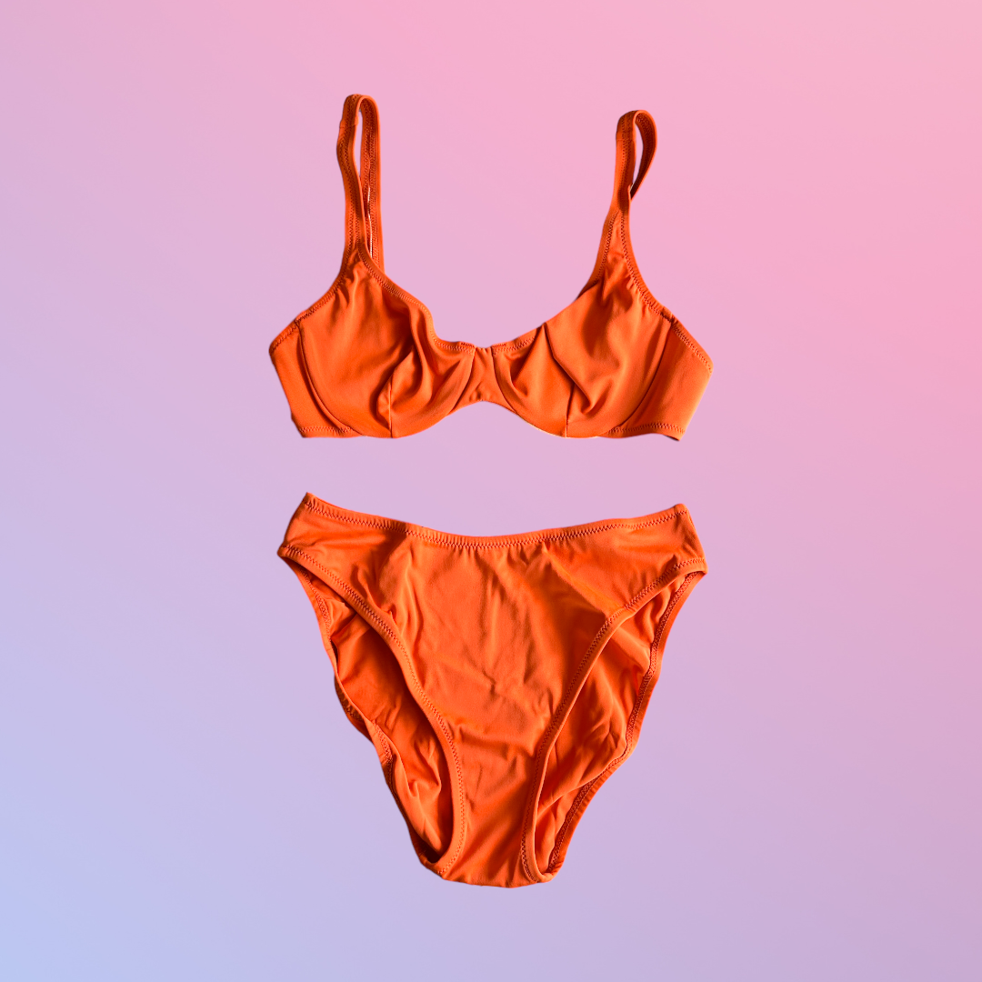 Y2K Deadstock Orange Bikini Set