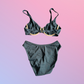 Y2K Deadstock Dark Grey Bikini Set