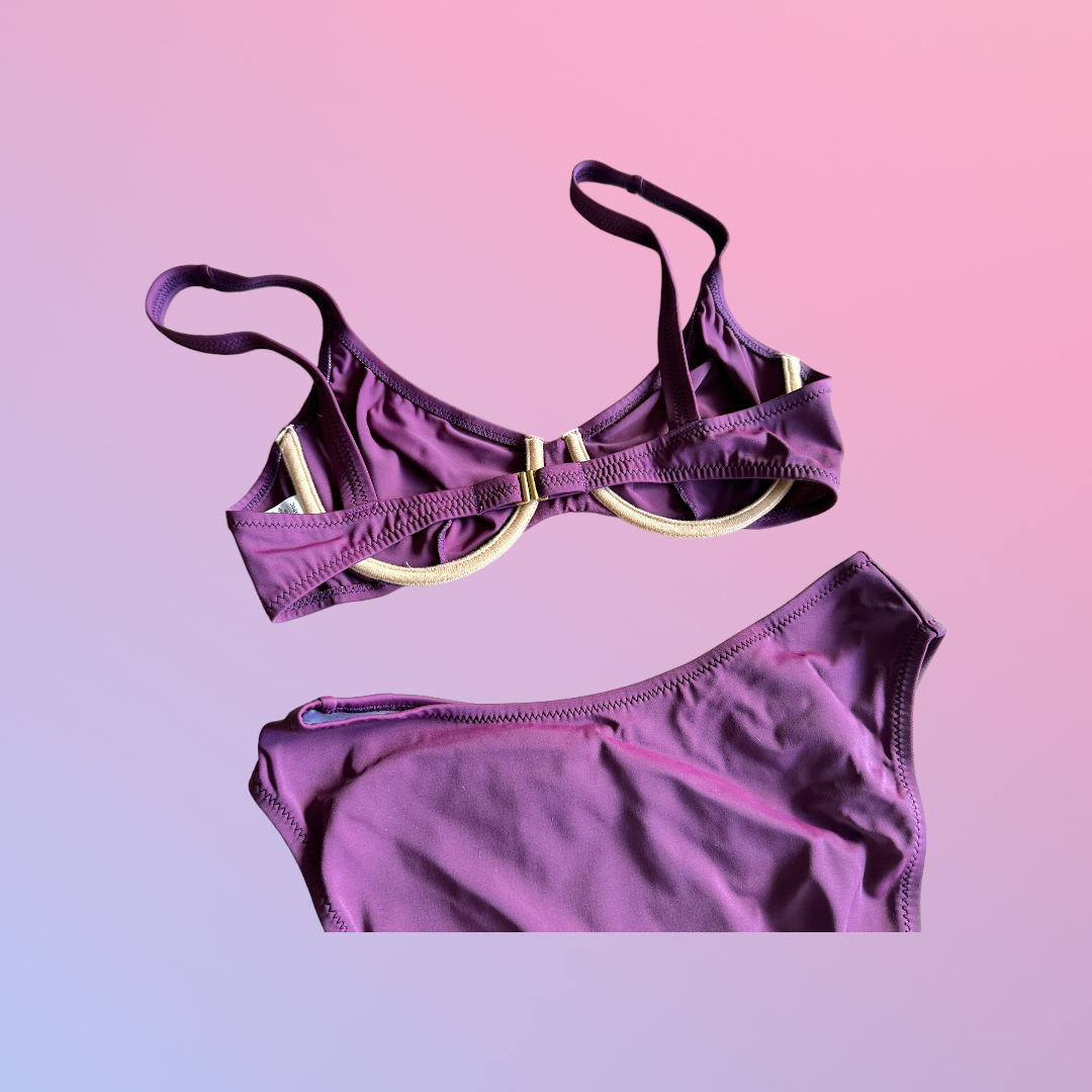 Y2K Deadstock Purple Bikini Set