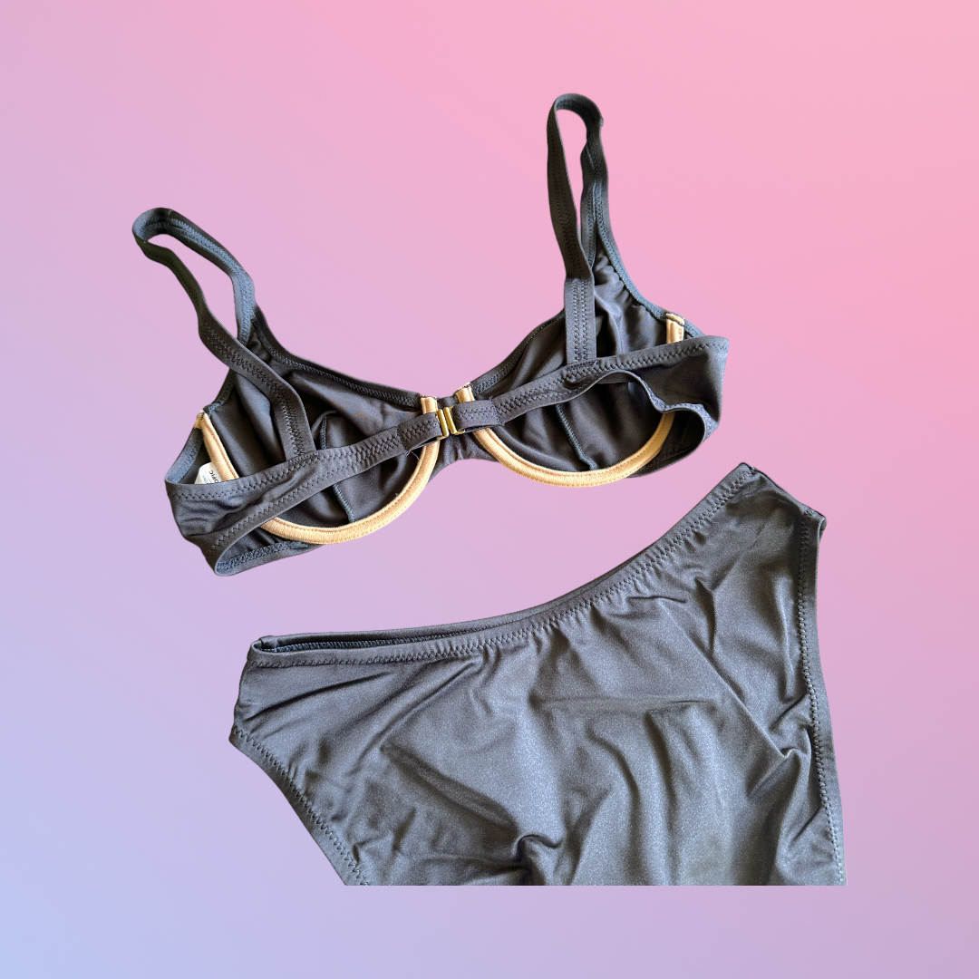 Y2K Deadstock Grey Bikini Set