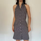 Y2K Vintage Plaid Halter neck Mini Dress