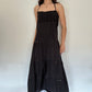 Y2K Vintage Black Halter Maxi Dress