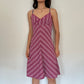 Y2K Vintage Pink Midi Dress