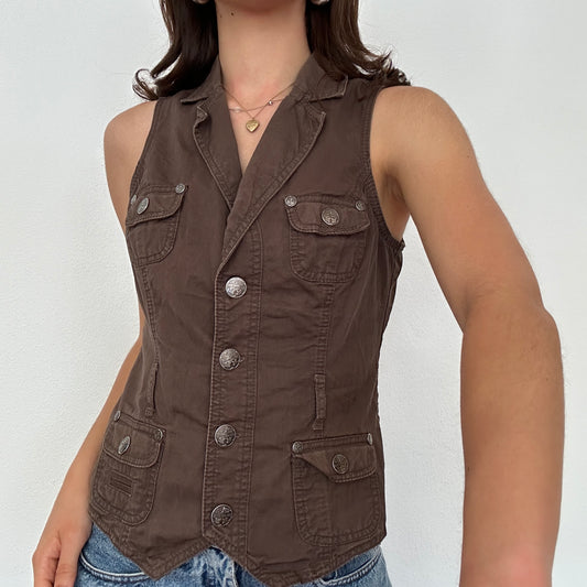 Y2K Vintage Brown Vest