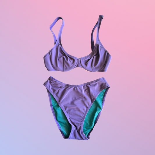 Y2K Deadstock Purple Bikini Set