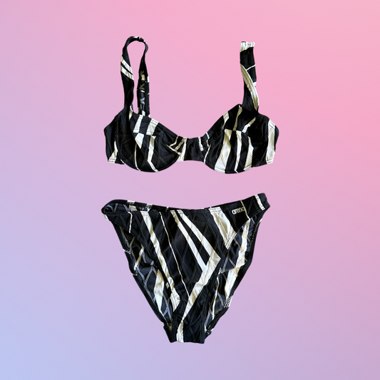 Y2K Deadstock Retro Print Bikini Set