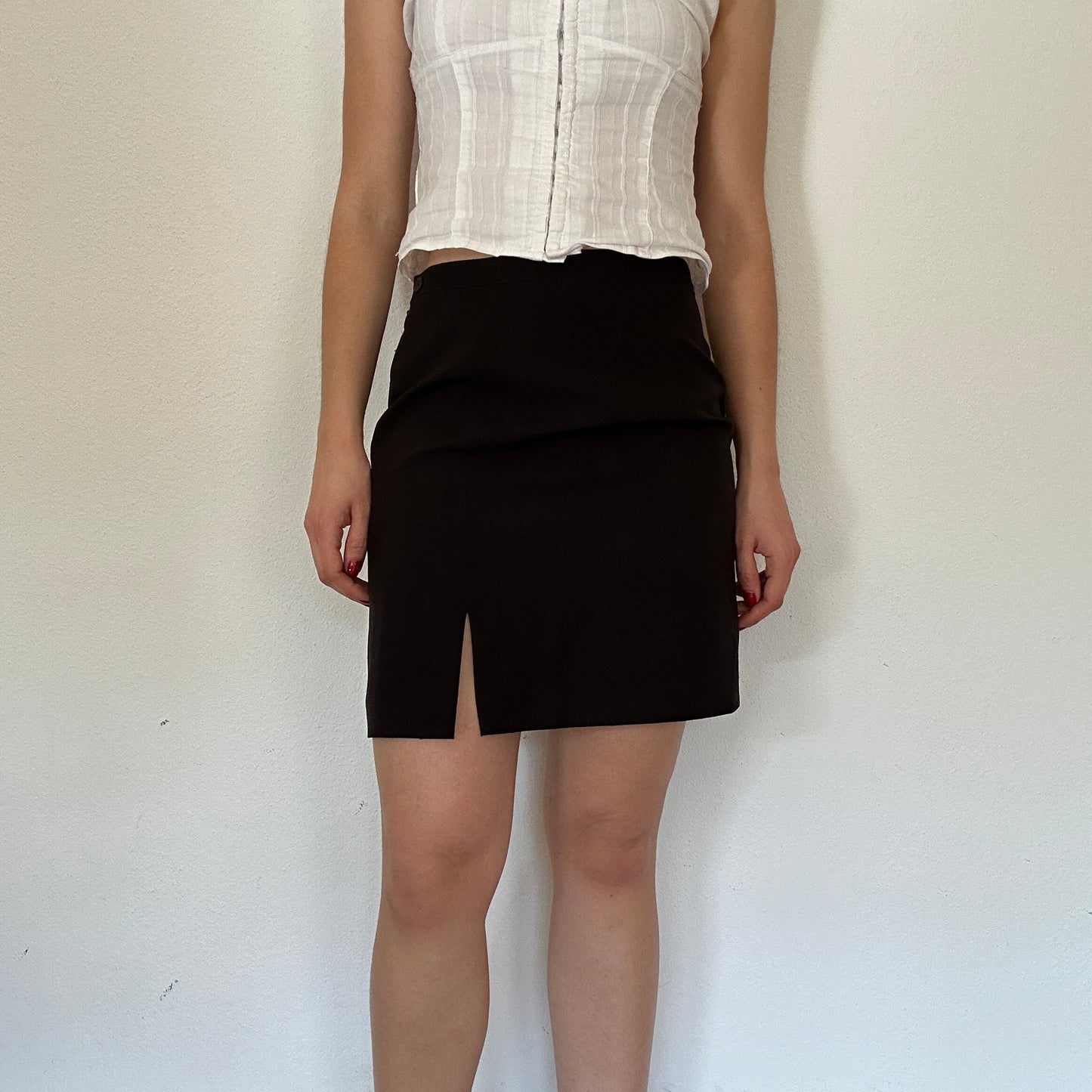 90s Vintage Office Siren Black Mini Skirt