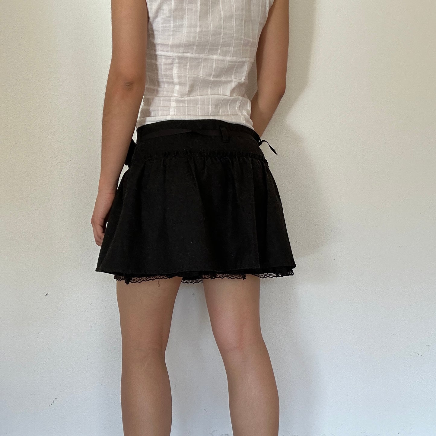 Y2K Vintage Wool Mini Skirt