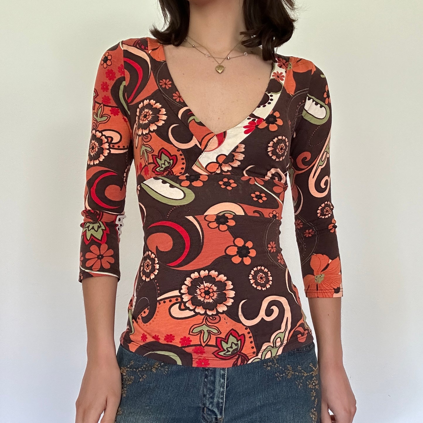 Y2K Vintage Retro Print Shirt