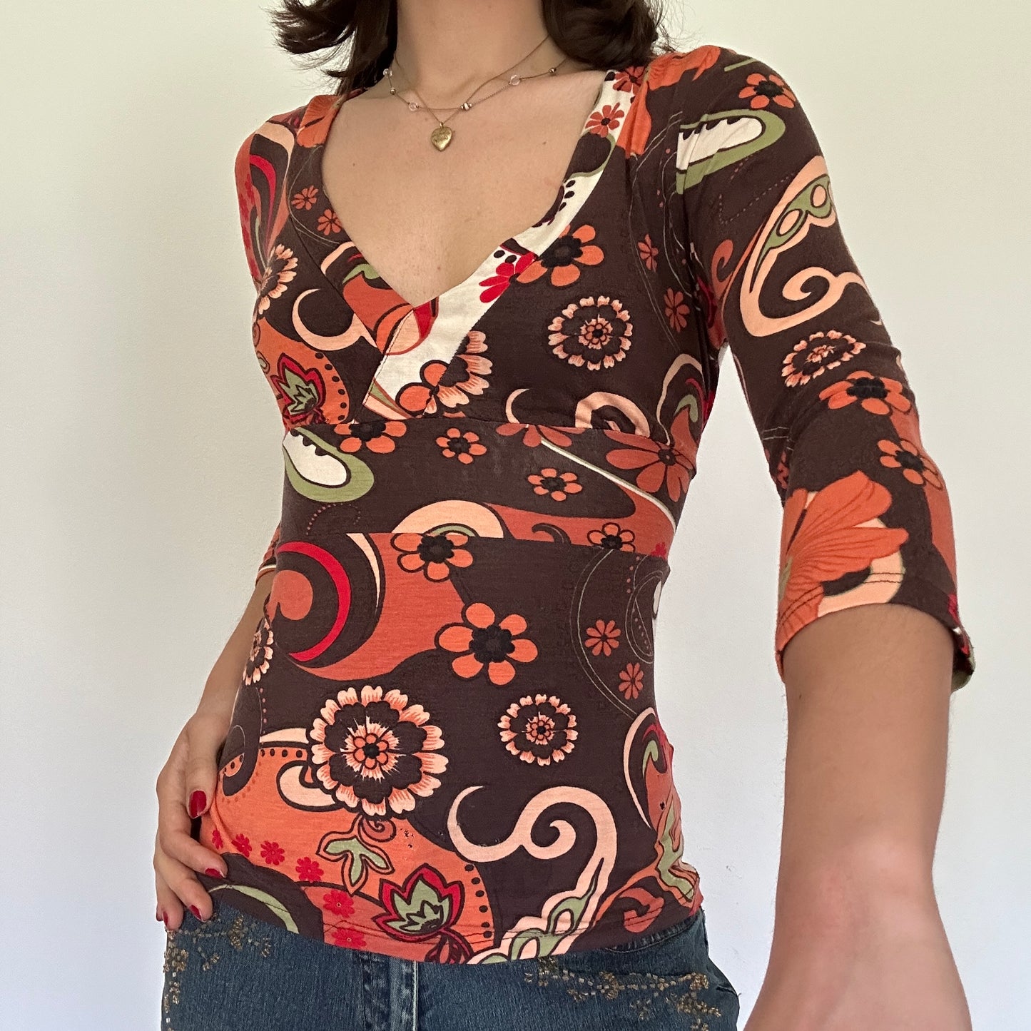 Y2K Vintage Retro Print Shirt