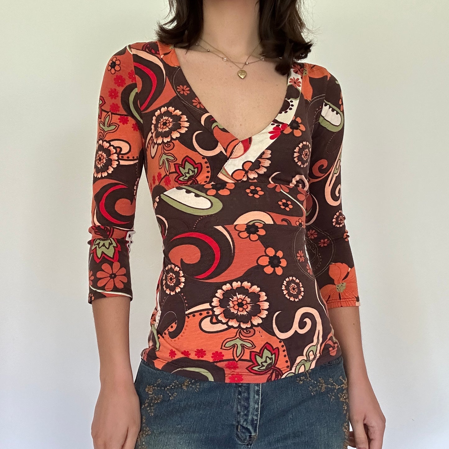 Y2K Vintage Retro Print Shirt