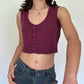 Y2K Vintage Purple Knit Vest