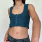 Y2K Vintage Blue Knit Vest