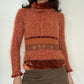 Vintage Fluffly Knit Turtleneck Sweater
